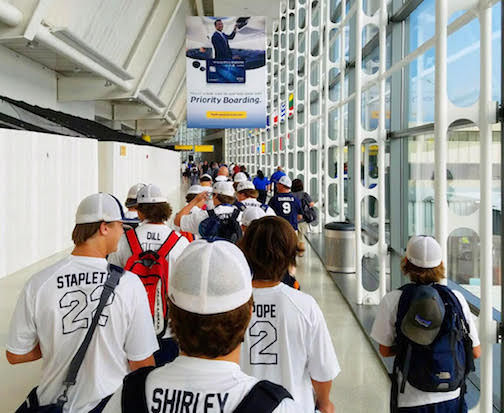 The players get a first-hand look at the new corridors of the nearly-completed $125 million GSP terminal improvement project.
 
