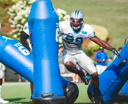Agility drills are part of the Panthers camp.