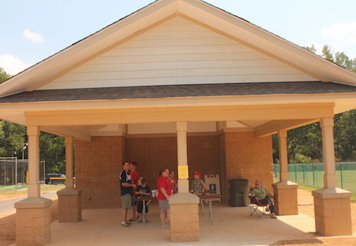 A covered picnic area, that will also be for rent, includes the first handicapped restrooms in 26 years at Century Park.
 