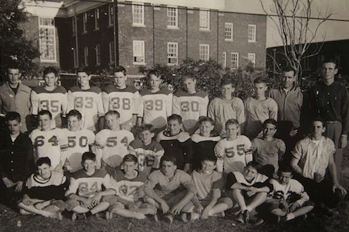 The 1954 Mill Hill football team.
 