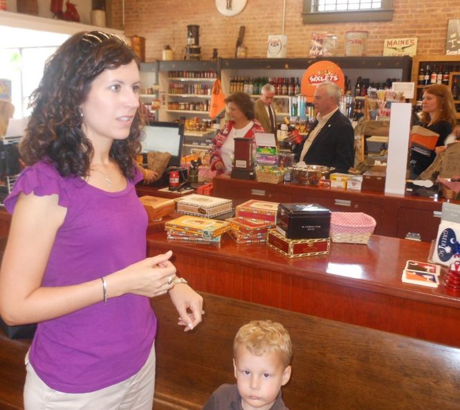 Ansley Welchel has a knack for picking the most exciting times to visit ACME. Ansley was shopping with her son, Jameson, today. She was also at ACME when Gov. Rick Perry was campaigning in Greer.