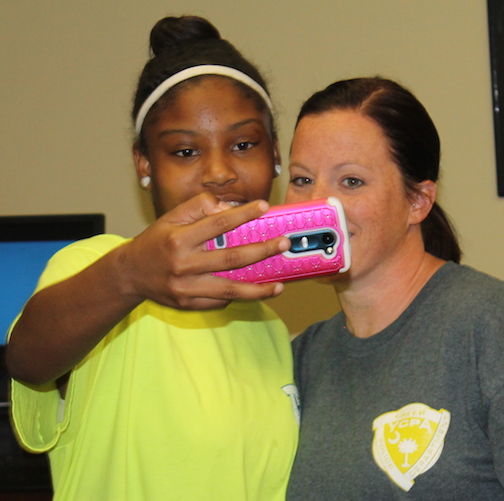 Officer Ashley Wright conducted the girls academy for the second year.
 
 