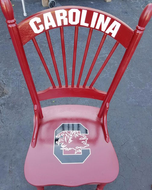 South Carolina collegiate chairs are expected to be a hot live auction bid.
 
 