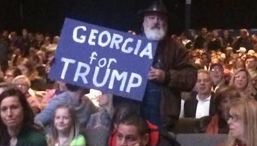 Supporters from Georgia attended Greenville's rally for  Donald Trump.
 
