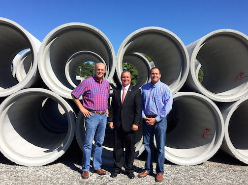 Gossett Concrete Pipe Company, Inc. opened its new production facility, during its 75th anniversary celebration, at its headquarters on West Lee Road in Taylors.
 