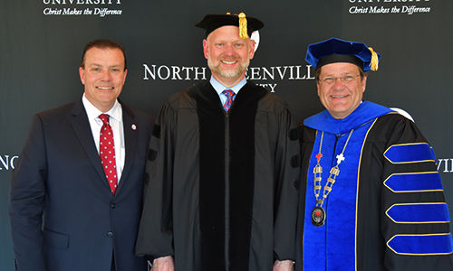 From left: NGU Board Chairman Bill Tyler, Erik C. Weir, and NGU President Dr. Gene C. Fant, Jr.
 
 