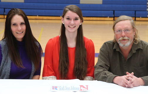 Kodi Jean Johnson signed to play soccer at Newberry College. Her parents attended the signing ceremony at Riverside High School.
 