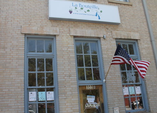 La Bouteille's storefront is at 300 Randall Street at the corner of Trade Street.
 