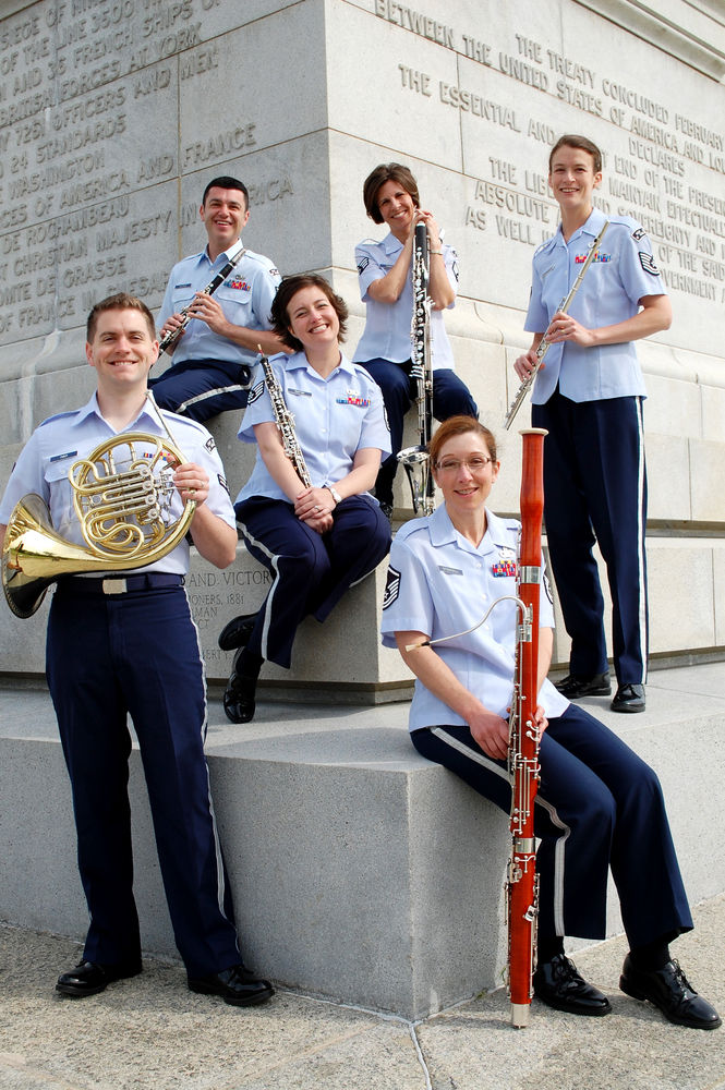 The U.S. Air Force Woodwinds Ensembe will play a free concert at City Hall on March 28.