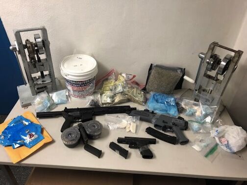 A month’s long investigation by the Greenville County Drug Enforcement Unit dismantled a large and complex fentanyl/methamphetamine pill operation in the Fountain Inn/Simpsonville area.
 