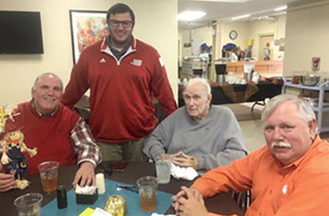From left, Billy Watson (son), Bill Watson (grandson), Rev. Choice Watson, and Tommy (son) at a 2017 Thanksgiving lunch.
 
 
