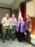 Family and friends attended the ceremony awarding Sam Childers his Eagle Scout rank.
 