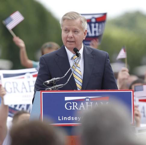 Sen. Lindsey Graham announced his run for the Republican presidential nomination Monday in Central.
 