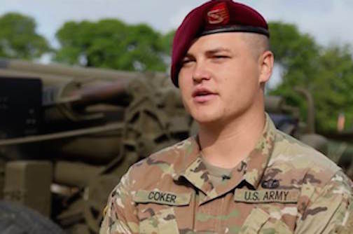 Greer native, Pfc. Gavin Coker, serving with the 173rd Airborne Brigade Combat Team, can be seen in the speaking about his participation in D-Day 75 commemorations as well as his great-grandfather participating in Operation Overlord.
 
 
 