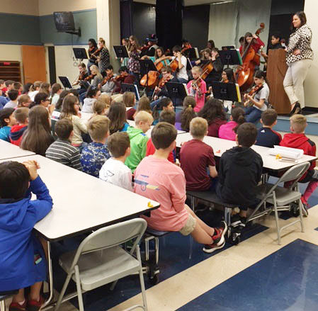 Rising sixth-grade students toured Riverside Middle School.