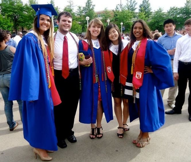 The end of one road that leads to the next journey is high school graduation. Students who graduated in June from Riverside High School are, left to right, Gracie Studart, Cory Morrell, Cara Sizemore, Charlotte How and Divya Khandke.