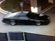 This is another view of the black Camaro the suspects left in. Call the Greer Police Department at 864-848-5353 or 864-848-2151.