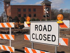 Line Street at City Hall remains closed for CSX repairs.
 