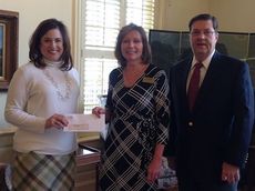A $15,000 grant from Citizens Building and Loan (CBL) to Greer Community Ministries has helped with operational costs for Meals On Wheels and Senior Diners. Left to right: Jennifer Jones (CBL Senior Vice President), Cindy Simpler (Executive Director GCM) and Tommy Johnson (President/CEO of CBL).