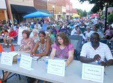 Tonight's judges panel, from the left, were: Sheril Turner (Anderson Life Magazine), Rhonda Rawlings (107.3 JAMZ), Elizabeth Simpson (Greer Children's Theater) and Wayne Griffin (City Councilman).