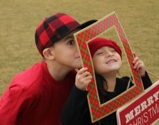 Landon, 6, gets in on the action with his sister, Murray.