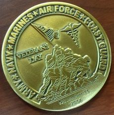 Each veteran received a commemorative Challenge Coin.
 
 