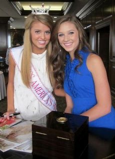 Rachel Wyatt, left, and Sydney Sill were photographed during the summer. Wyatt, 2012 Miss South Carolina Teen, won the national pageant and Sill, first runnerup, is fulfilling appearances as the state's Miss Teen.