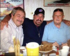 JD Micals, Leon Everett and Virgil Cannon at Cannon's Restaurant before Micals and Everett headed to their recording studio.
 