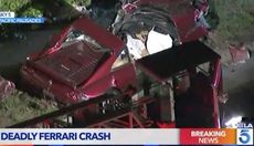 Greer native Bill Haas was a passenger in this Ferrari that was involved in multiple-vehicle crash Tuesday evening in Pacific Palisades, Calif., that left one person dead and two injured.