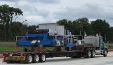 The first of three rubber-tiered gantry (RTG) crane components have arrived at the 100-acre South Carolina Inland Port in Greer.