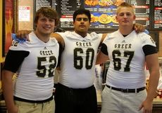 Garrett Poole (52), Noah Hannon (60) and Cole Henderson (67) provide Greer a good returning group at offensive line.
 