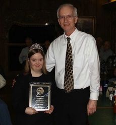2012 Homecoming Queen Chelsea Jones was introduced to the Greer Lions Club by Assistant Principal Terry Bennett.