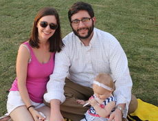 Ryan and Joanna Supler enjoyed an evening at City Park Thursday with their daughter, Lily.