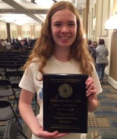 Jessica Candid, a sophomore, won first place in creative writing.
 
 