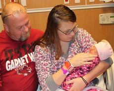 Larry and Emelia Newton are proud parents of daughter, Ella Anne, the first baby born on New Year's Day at Greer Memorial Hospital.
 