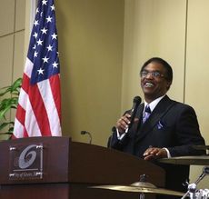 Rev. Earl Simmons of Maple Creek Baptist Church was the keynote speaker Monday at the Dr. Martin Luther King, Jr. celebration luncheon at Greer City Hall.