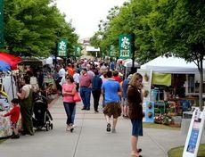 The promenade at City Park was packed with vendors and guests perusing the vintage, handmade and repurposed items.
 
