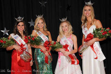 The queens pose after their crowning. Left to right are:  Alyssa Cumbee, Kristen Chester, Makayla Stark, and Chelcee Coffman.