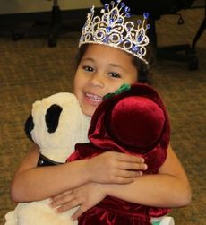 Emerson Dingus, 6, is contributing two of her favorite stuffed animals to the Greer Police Department to share with children so they can have a 