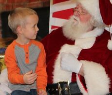 Hudson Hopper pays a visit to Santa Claus.
 