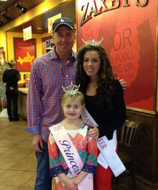 Mike Godfrey, owner of Zaxby's on Wade Hampton Blvd., hosted a fundraiser for Miss Greater Greer Anna Brown and her princess, Ella Jane Lee.
 