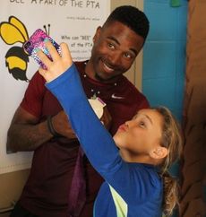 Fast thinking students got a lasting impression with a selfie.
 