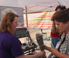 Mary Bergstrom's Southern Hills Lavender farm, a vendor from last year's market, offers food, fragrant soaps and flowers. The products are now offered at the Chocolate Toad on Trade Street.
 
 