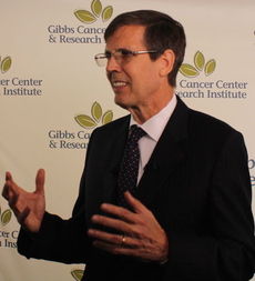 Dr. Timothy Yeatman, director and president of the Gibbs Cancer & Research Institute, called the patient-focused care a “3-D” plan designed to discover, develop and deliver “the best possible care for our patients.”
 