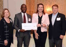 The Spartanburg Regional Foundation presented Greer Relief Executive Director Caroline Robinson (second from left) an $8,000 grant for its Safety Net Program.
 
 
 
 
 
 
 