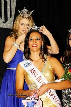 Whittany Evans, from Greer, is crowned 2013 Miss Blue Ridge Foothills by last year’s queen, Chelcee Coffman. Whittany will compete in the Miss South Carolina pageant in Columbia in July.