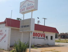 This former car wash will be rebuilt into the Grain Loft. 
 
