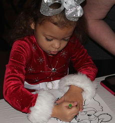 Children activities include coloring and games.
 