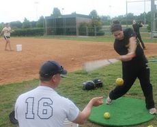 Hitting technique was part of the workouts heading into Friday's game vs. West-Oak at Greer.
 