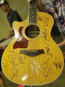 Edwin McCain became the 12th artist to sign the guitar.
 